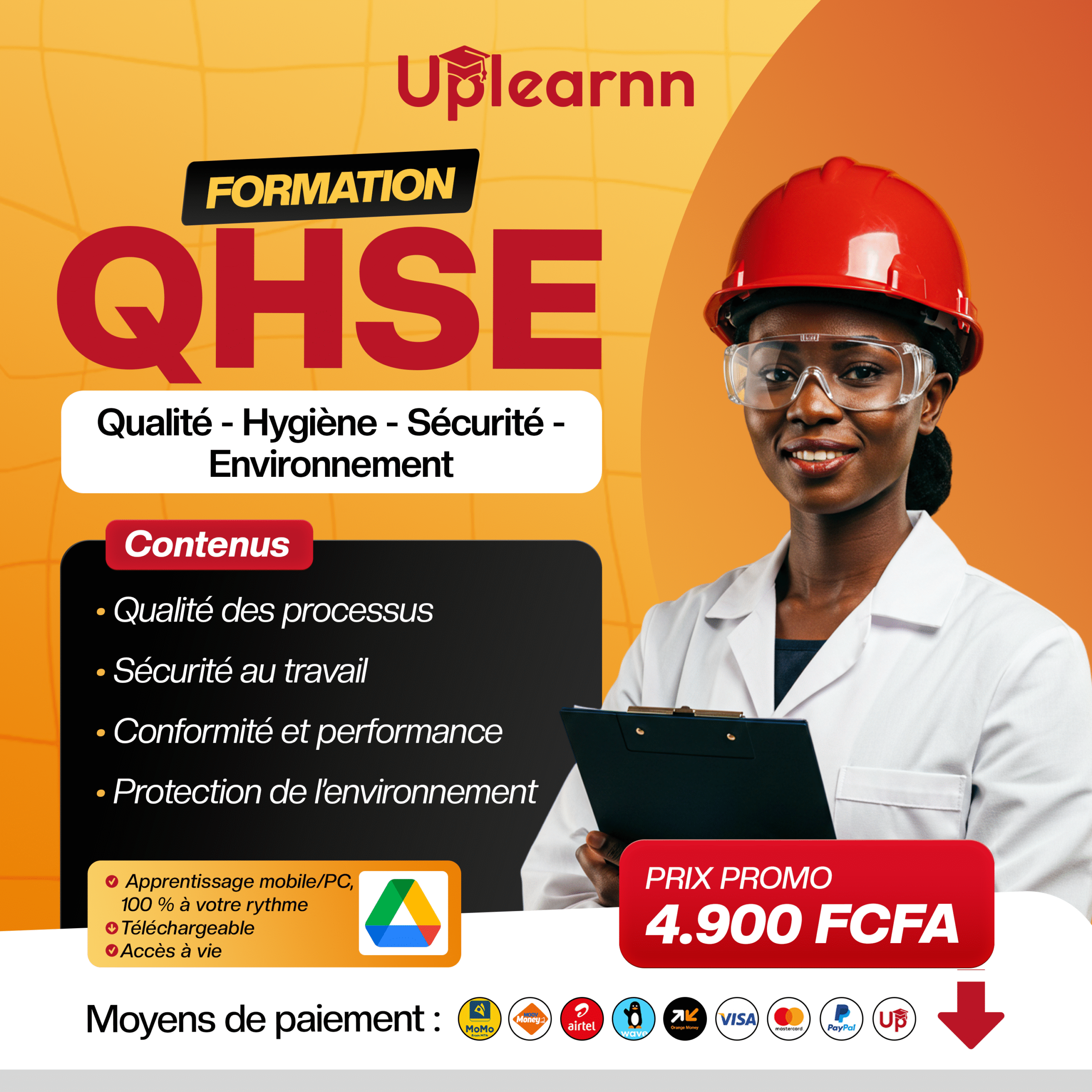 Uplearnn flyer Formation QHSE