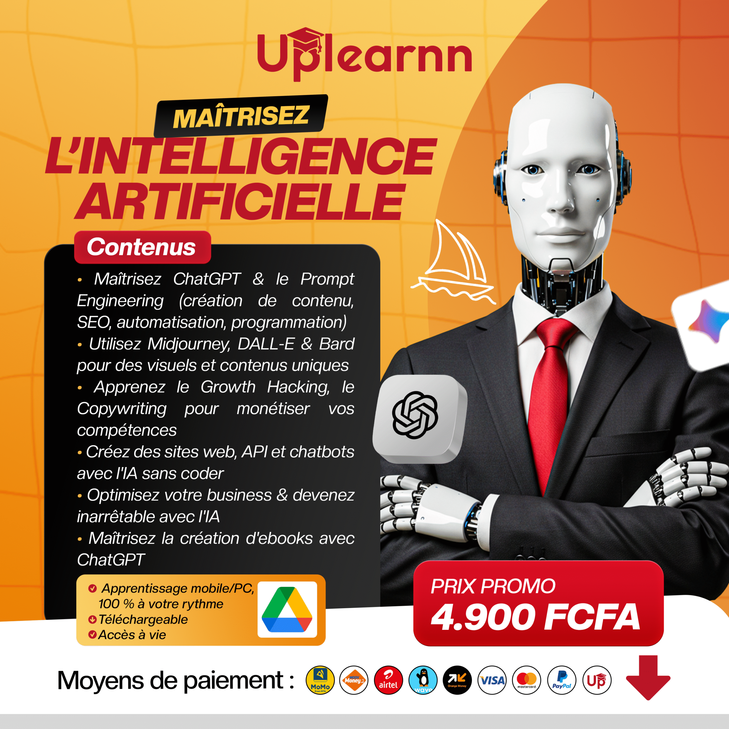 Pack exclusif – 17 Formations pour devenir un maître de l’IA