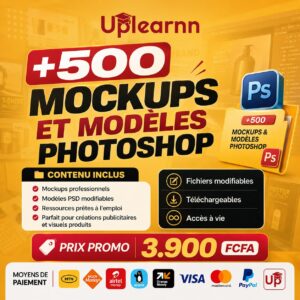 +500 MOCKUPS et Modèles PHOTOSHOP